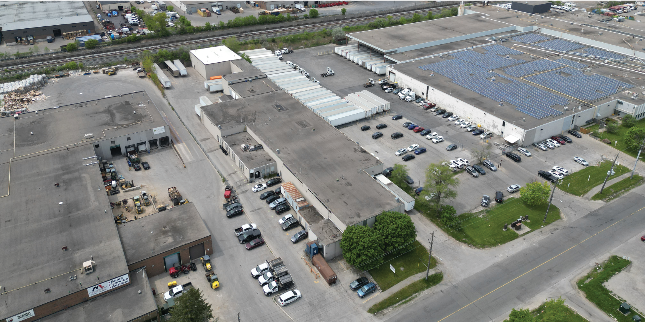 Aerial of 310 Midwest Road Building