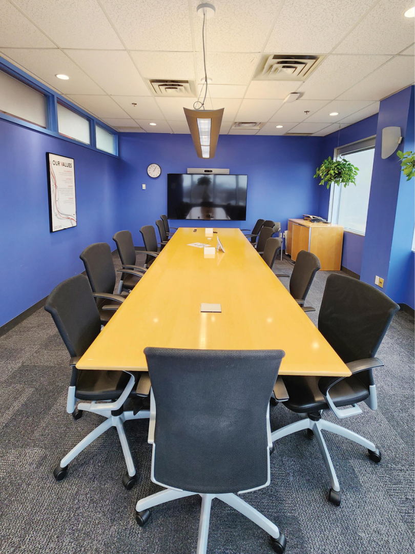 41 Valleybrook boardroom with blue painted wall