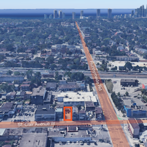 2451 St. Clair Avenue W thumbnail with aerial view of the area