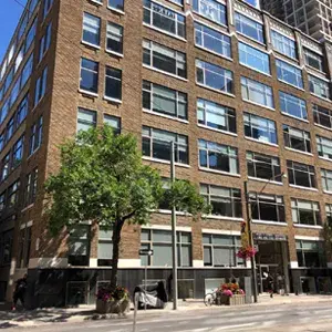 366 Adelaide Street West building front showing the entrance 