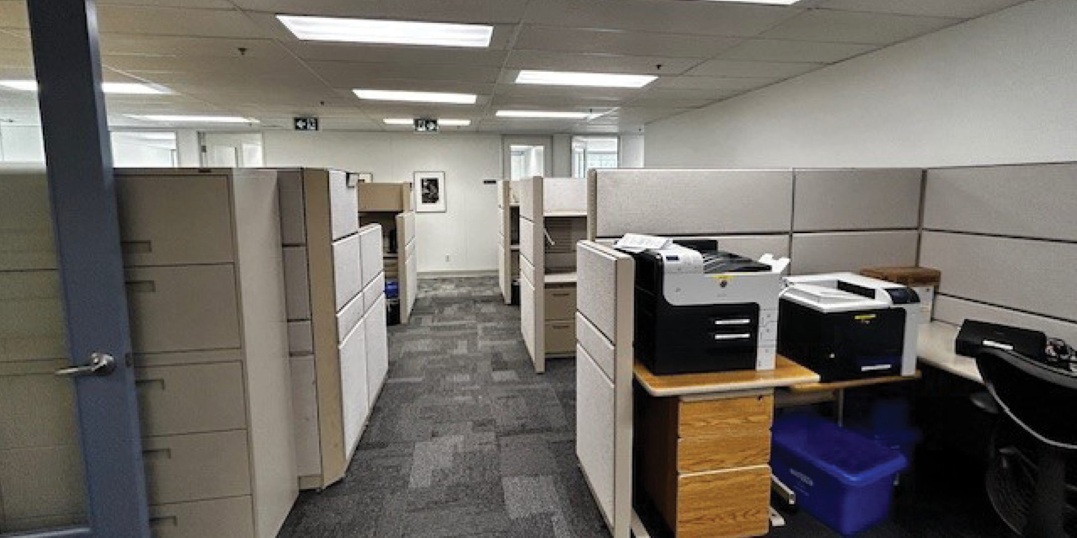 400 University Avenue office space with cabinet and printer