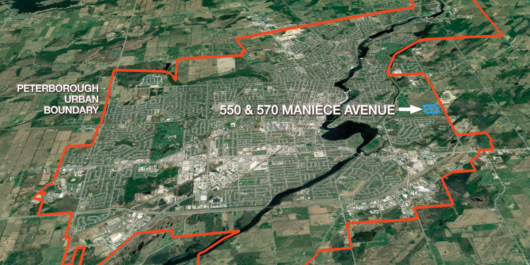 Outline of Welland and subject property
