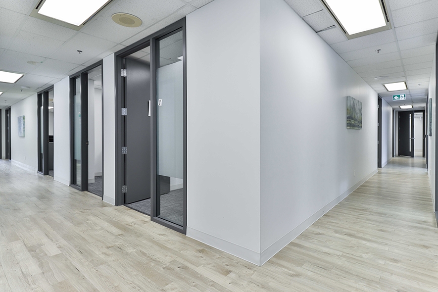 55 York Street open area shows single offices doors