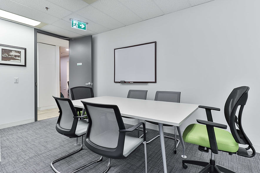 55 York Street meeting room with whiteboard, desk and chairs