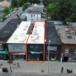 2624 Danforth Avenue Building with Property Outline