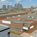 2050 Ellesmere Road Building with outline and sign rendering